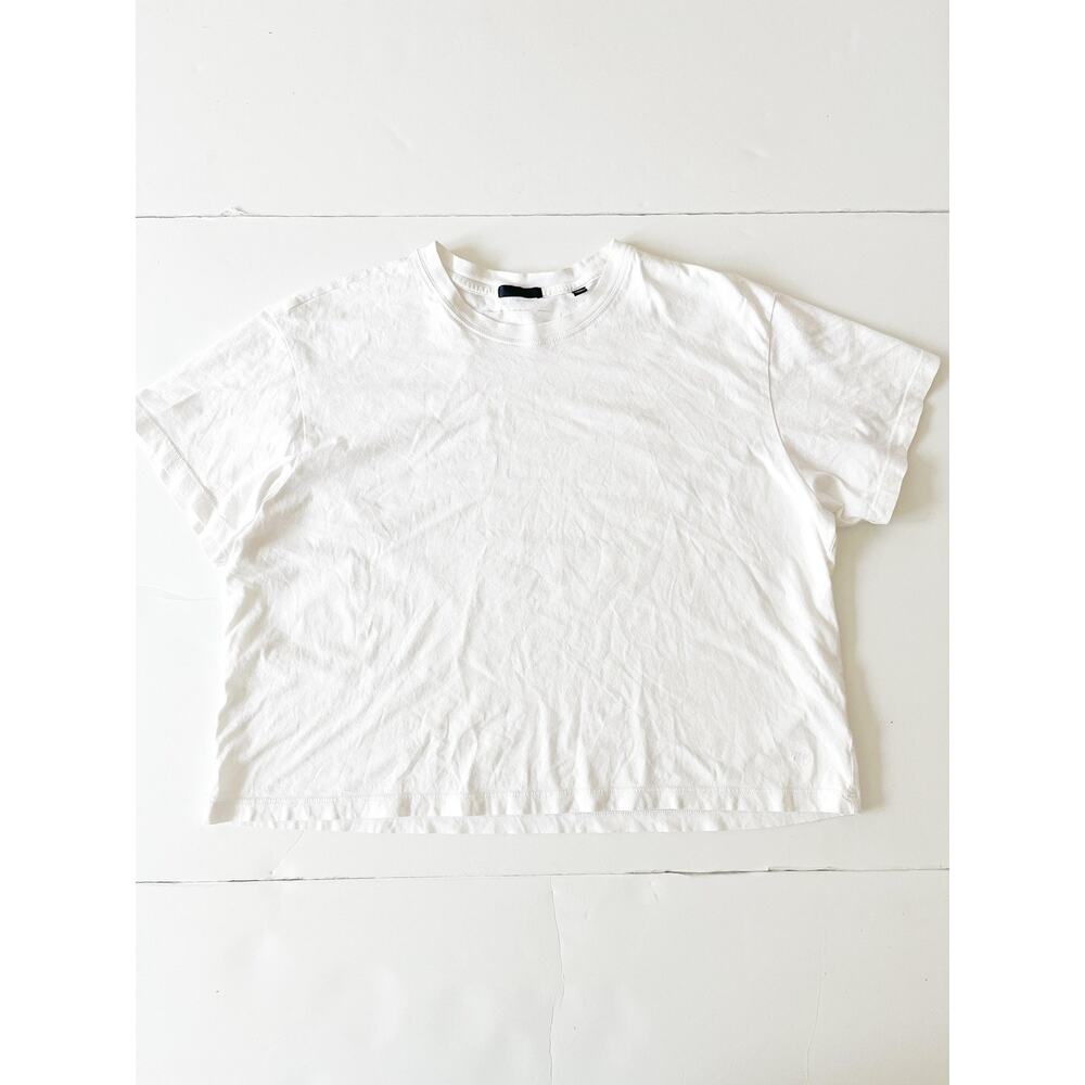 ATM Anthony Thomas Melillo Shirt Womens XL White Crew Neck Short Sleeve Tee